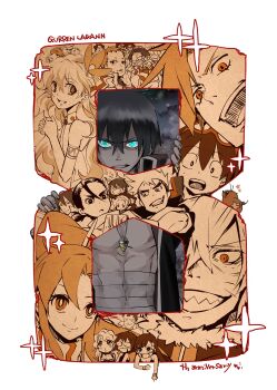 00s 6+boys 6+girls ailac_coega anniversary attenborough_cortitch barinbo boota_(ttgl) darry_adai dayakka everyone gabal_docker garlock_simon gimmy_adai hair_between_eyes highres jogan kamina_(ttgl) kidd_coega kinon_bachika kittan_bachika kiyal_bachika kiyoh_bachika leeron_littner leite_jokin makken multiple_boys multiple_girls nia_teppelin rossiu_adai simon_(ttgl) tengen_toppa_gurren_lagann tetsukan umapan viral_(ttgl) yoko_littner zoushi_kanai