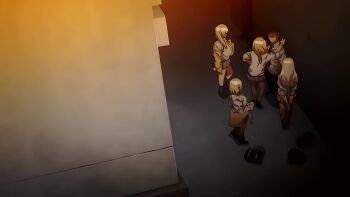 1boy 4girls animated blonde_hair breasts censored fellatio gyaru huge_breasts multiple_girls oral oshikake!_bakunyuu_gyaru_harem_seikatsu tagme video