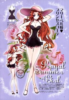 1girl ass breasts butt_crack cleavage code_geass high_heels highres marrybell_mel_britannia one_eye_closed oz_the_reflection smile swimsuit tagme wink