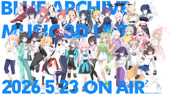 6+girls airi_(blue_archive) aris_(blue_archive) aru_(blue_archive) ayane_(blue_archive) azusa_(blue_archive) black_hair black_shirt blonde_hair blue_archive blue_eyes brown_eyes brown_hair clothes_around_waist commentary_request green_eyes grey_hair halo hanako_(blue_archive) haruka_(blue_archive) hifumi_(blue_archive) highres hina_(blue_archive) hoshino_(blue_archive) izuna_(blue_archive) jacket jacket_around_waist kanna_(blue_archive) kayoko_(blue_archive) kazusa_(blue_archive) koharu_(blue_archive) long_hair long_sleeves looking_at_viewer michiru_(blue_archive) midori_(blue_archive) momoi_(blue_archive) multiple_girls mutsuki_(blue_archive) natsu_(blue_archive) nonomi_(blue_archive) official_art ohara_tometa pants pink_eyes pink_hair ponytail purple_eyes red_eyes red_hair saori_(blue_archive) serika_(blue_archive) shiroko_(blue_archive) shirt shoes short_hair short_sleeves shorts sleeveless sneakers sportswear t-shirt tank_top track_jacket track_pants track_suit tsukuyo_(blue_archive) twintails white_background white_hair white_shirt yellow_eyes yoshimi_(blue_archive) yuuka_(blue_archive) yuzu_(blue_archive)