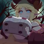 1boy 1girl animated bare_shoulders blonde_hair blue_eyes blush breasts breasts_squeezed_together censored cleavage cleavage_cutout clothing_cutout coat draph granblue_fantasy hair_ornament hairpin hallessena hetero horns huge_breasts long_hair long_sleeves low_twintails lowres mosaic_censoring necktie paizuri paizuri_under_clothes penis pointy_ears sidelocks smile smug swept_bangs teeth twintails underboob unfinished video yuzutei