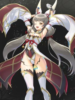 animal_ears cat_ears cat_girl chiga_akira leotard nia_(blade)_(xenoblade) nia_(xenoblade) solo twintails xenoblade_chronicles_(series) xenoblade_chronicles_2