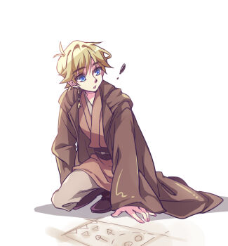 blonde_hair blue_eyes boots brown_boots male_focus open_mouth ponytail star_wars star_wars:_a_new_hope star_wars:_attack_of_the_clones tagme