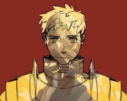 1boy animated armor blank_stare demon dungeon_meshi facing_viewer falin_touden falin_touden_(chimera) freakinhothere gorget kabru kensuke_(dungeon_meshi) laios_touden looking_at_viewer marcille_donato mrs._touden short_hair solo sword upper_body video weapon winged_lion_(dungeon_meshi)