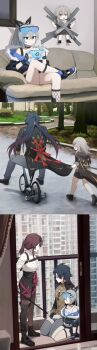 bad_link bicycle blade_(honkai:_star_rail) child_abuse faceless honkai:_star_rail honkai_(series) kafka_(honkai:_star_rail) kneeling meme on_wall punishment riding riding_bicycle silver_wolf_(honkai:_star_rail) stelle_(honkai:_star_rail) trailblazer_(honkai:_star_rail)