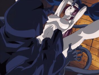 00s 1girl 2002 animated animated_gif arms_up basement bible_black bible_black_gaiden blush bouncing_breasts breasts cloak closed_eyes cum cum_in_mouth cum_in_pussy demon demon_boy demon_wings fellatio forced hood hoodie irrumatio large_breasts legs_apart legs_up long_hair nipples nude open_mouth oral rape red_hair robe saliva sex sweat tagme takashiro_hiroko tentacle_sex tentacles wings