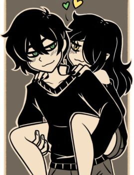 andrew_graves ashley_graves carrying girlfriend hug julia_(the_coffin_of_andy_and_leyley) leyley non-web_source the_coffin_of_andy_and_leyley