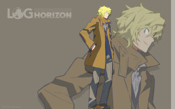 Rule 34 | 10s, 1boy, blonde hair, coat, green eyes, hara kazuhiro, highres, log horizon, lunderhaus cord, male focus, solo