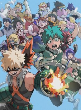 6+boys 6+girls ^_^ animal_head aoyama_yuuga aqua_eyes aqua_hair armor armpits ashido_mina asui_tsuyu asui_tsuyu_(hero_outfit) bakugou_katsuki bare_shoulders beak belt bird bird_boy black_cloak black_collar black_eyes black_gloves black_hair black_jacket blonde_hair blue-tinted_eyewear blue_background blue_eyes blue_hair blunt_bangs blush_stickers bodysuit boku_no_hero_academia bright_pupils brown_eyes brown_hair buckle burn_scar cape center_opening cloak closed_eyes collar colored_skin covered_face covered_mouth curtained_hair dark_blue_hair dark_shadow detached_sleeves double-parted_bangs double_biceps_pose downturned_eyes elbow_gloves everyone explosion extra_arms extra_mouth eye_mask facepaint film_grain fingerless_gloves flexing freckles fur-tipped_tail glasses gloves goggles goggles_on_head green_bodysuit green_gloves green_hair grey-framed_eyewear grey_eyes grey_gloves grin hagakure_toru hair_between_eyes hair_pulled_back hair_rings hand_up hands_on_headphones hands_up headgear headphones helmet heterochromia high_collar high_ponytail highres horns iida_tenya index_finger_raised invisible jacket jiro_kyoka kaminari_denki kirishima_eijirou kouda_kouji leotard long_hair long_sleeves looking_at_viewer looking_down looking_to_the_side low-tied_long_hair mask mask_around_neck matching_hair/eyes medium_hair midair midoriya_izuku mineta_minoru multicolored_hair multiple_boys multiple_girls no_pupils no_sclera ojiro_mashirao open_hand open_mouth orange_gloves outstretched_arm outstretched_arms outstretched_hand own_hands_together parted_bangs pectoral_cleavage pectorals pink_hair pink_shirt pink_skin ponytail profile purple_cape purple_hair red-tinted_eyewear red_eyes red_hair red_leotard sanpaku satou_rikidou scar scar_on_face semi-rimless_eyewear sero_hanta sharp_teeth shirt short_bangs short_hair shouji_mezou sidelocks sideways_glance sideways_mouth simple_background sleeveless smile snap-fit_buckle spiked_hair split-color_hair steepled_fingers streaked_hair superhero_costume tail tank_top teeth thick_lips tinted_eyewear todoroki_shoto tokoyami_fumikage toned toned_male tongue tongue_out turning_head two-tone_hair two-tone_unitard under-rim_eyewear uneven_eyes unitard upper_teeth_only uraraka_ochako uraraka_ochako_(hero_outfit) v-shaped_eyebrows w white_bird white_hair white_pupils x_(symbol) yaoyorozu_momo yellow_gloves yellow_horns zentai zonozonotk