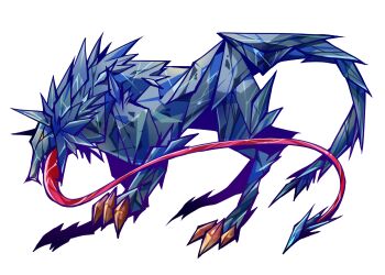 1other call_of_cthulhu claws commentary_request cthulhu_mythos hound_of_tindalos long_tongue monster no_humans orange_eyes simple_background solo tmtkai tongue tongue_out very_long_tongue white_background