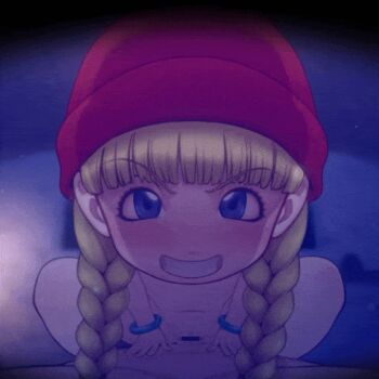 1boy 1girl animated animated_gif artist_request braid censored dragon_quest dragon_quest_xi girl_on_top hetero loli looking_at_viewer mosaic_censoring osawariman penis pov pov_crotch pussy sex solo_focus source_request twin_braids vaginal veronica_(dq11)