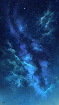 absurdres commentary_request highres milky_way night night_sky no_humans original painterly port_(portzzz) scenery signature sky sky_focus star_(sky) starry_sky