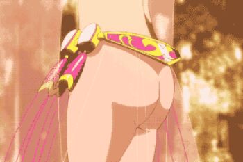 10s 1girl amy_(suisei_no_gargantia) animated animated_gif armlet ass belly_dancer blush bouncing_breasts breasts brown_hair dancing female_focus jewelry lots_of_jewelry lowres medium_breasts navel nipples no_bra no_panties nude_filter open_mouth production_i.g production_ig pussy short_hair smile solo suisei_no_gargantia third-party_edit topless_female veil