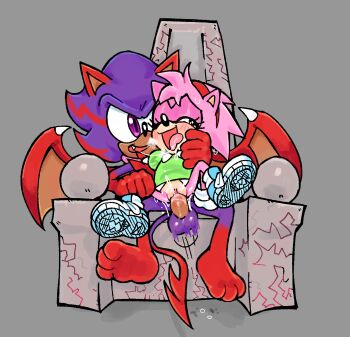 1boy 1girl amy_rose black_eyes classic_amy_rose hedgehog_boy highres loli oc_x_canon penis purple_eyes pussy sex sonic_(series)