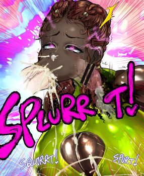 black_diamond_(rebis) cum cum_in_mouth dark-skinned_female dark_skin ejaculation fellatio highres interracial oral rebis tagme