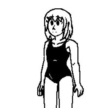 1girl animated animated_gif azugarosu bare_shoulders blush breast_expansion breasts cleavage closed_mouth collarbone grabbing_own_breast greyscale hair_ornament hairclip hirasawa_yui huge_breasts jaggy_lines k-on! lactation looking_at_breasts monochrome nipples one-piece_swimsuit open_mouth short_hair skindentation solo sweat swimsuit thighs wide-eyed