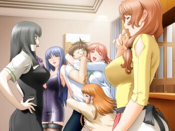 00s 5girls ane_to_boin hanamaru_biwa hanamaru_keisuke hanamaru_lemon hanamaru_mikan hanamaru_momoko hanamaru_ringo multiple_girls sano_toshihide