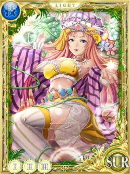 Rule 34 | 1girl, belladonna (seiken densetsu 3), belt, breasts, circle of mana, cleavage, dress, feathers, flower, green eyes, isabella (seiken densetsu 3), jewelry, jpeg artifacts, necklace, official art, red hair, seiken densetsu, seiken densetsu 3, thighhighs, turban
