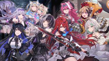 6+girls ahoge animal_ear_fluff animal_ears asymmetrical_horns black_hair blonde_hair blue_eyes blue_fire blue_hair breasts cecilia_immergreen cecilia_immergreen_(1st_costume) colored_inner_hair commentary_request demon_horns dog_ears dog_girl elizabeth_rose_bloodflame elizabeth_rose_bloodflame_(1st_costume) fire fuwawa_abyssgard fuwawa_abyssgard_(1st_costume) gigi_murin gigi_murin_(1st_costume) hair_ornament holoadvent holojustice hololive hololive_english horns huge_ahoge koseki_bijou koseki_bijou_(1st_costume) large_breasts long_hair looking_at_viewer mococo_abyssgard mococo_abyssgard_(1st_costume) mole mole_under_eye multicolored_hair multiple_girls nerissa_ravencroft nerissa_ravencroft_(1st_costume) official_art pink_hair pota_(bluegutty) raora_panthera raora_panthera_(1st_costume) red_eyes red_hair shiori_novella shiori_novella_(1st_costume) siblings sisters streaked_hair thorn_(elizabeth_rose_bloodflame) twins two-tone_hair uneven_horns very_long_hair virtual_youtuber x_hair_ornament