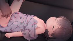1boy 1girl 3d age_difference animated arm_support blush breasts brown_hair censored closed_eyes clothed_male_nude_female clothed_sex clothes_pull completely_nude couch cum cum_in_pussy cum_on_body cum_on_lower_body cum_overflow cumdrip custom_udon dot_nose dress eyebrows flat_chest food_print fruit_print functionally_nude groin hand_on_another&#039;s_head hetero highres incest kiss large_insertion large_penis leg_grab lifting_person loli lying medium_hair missionary mosaic_censoring multiple_views navel no_panties nude on_back on_couch original pajamas penis pink_dress pussy rape sleep_molestation sleep_sex sleeping sound spread_legs stomach_bulge unbuttoned unbuttoned_shirt unzipping vaginal video