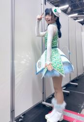 Rule 34 | 1girl, costume, indoors, kobayashi aika, looking to the side, photo (medium), smile, standing, voice actor
