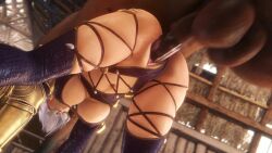 1boy 1girl 3d all_fours animal_penis animated armor asymmetrical_gloves bestiality blue_eyes boots bouncing_breasts breasts clothing_aside detached_collar doggystyle elbow_gloves erection feet_out_of_frame from_behind from_below gag gauntlets gloves hetero highres horse horse_penis huge_penis isabella_valentine large_breasts leotard leotard_aside looping_animation moaning noname55 penis purple_boots purple_gloves purple_leotard pussy revealing_clothes sex sex_from_behind short_hair soul_calibur sound source_request spread_legs testicles thigh_boots thighs uncensored underboob vaginal video white_hair