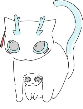 Rule 34 | 1boy, 6 factorial, animal, animal ear fluff, animal ears, cat, cat ears, cat tail, dan heng (honkai: star rail), dan heng (imbibitor lunae) (honkai: star rail), dragon horns, green eyes, honkai: star rail, honkai (series), horns, looking at viewer, red ribbon, ribbon, simple background, tail