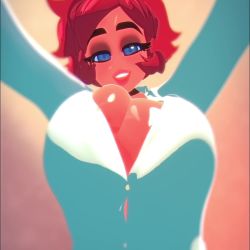 1futa 1girl 3d animated anus artist_self-insert ass ass_grab black_choker black_hair black_lips blue_eyes blush bouncing_breasts breasts choker cleavage cowgirl_position fingerless_gloves from_below full-package_futanari futa_with_female futanari gloves goth_fashion highres huge_breasts large_areolae maxine_(balak) multiple_girls nipples original penis pov pubic_hair red_hair selfcest sex shirt short_hair sound straddling testicles vaginal video white_shirt yuri yves_bigerel