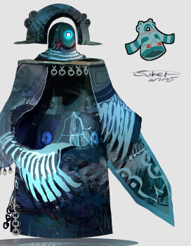 Rule 34 | absurdres, bronzong, commentary request, dated, floating, gen 4 pokemon, glowing, glowing eye, grey background, highres, nintendo, no humans, pokemon, pokemon (creature), reference inset, shadow, signature, simple background, sukepmonster