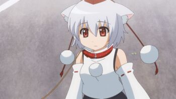 ! !! ... 1boy 1girl anger_vein animal_ears animated animated_gif artist_self-insert biting biting_another's_hand blush clothes_grab collar female_focus hat have_to_pee inubashiri_momiji leash non-repeating_animation pointing short_hair silver_hair sleeve_grab solo tapiko tokin_hat touhou translation_request walking wolf_ears