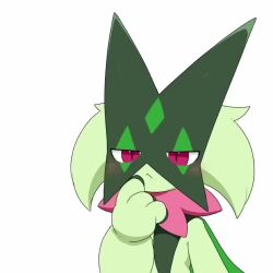 animal_ears animal_feet animal_hands animated arms_up blinking blush body_fur cat cat_ears cat_tail claws closed_eyes closed_mouth floragato full_body green_fur green_theme hand_on_own_hip hand_up happy holding looking_at_another looking_down looking_up meowscarada motion_lines nintendo open_mouth other_focus outstretched_arms own_hands_together pawpads pokemon pokemon_(creature) red_eyes simple_background sound spread_arms standing tagme tail taro_(tontaro) two-tone_fur video white_background yo-yo