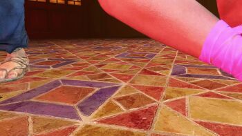 1boy 1girl 3d alternate_color animated ass audible_speech belt bikini blonde_hair braid cammy_white capcom english_audio game_screenshot highres huge_ass low_twin_braids official_alternate_costume pink_bikini pouch ryona ryu_(street_fighter) sandals sound strapless strapless_bikini street_fighter street_fighter_6 swimsuit thigh_pouch thighs twin_braids video video_game_screencap white_belt