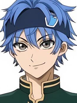 1boy blue_hair dead_account enishiro_souji grey_eyes