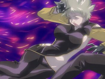 2006 2girls american animated animated_gif bible_black bible_black_new_testament black_suit blonde_hair blue_hair breasts closed_eyes crowley&#039;s_guards formal_clothes jody&#039;s_guards large_breasts lipstick makeup midriff multiple_girls night no_bra revealing_clothes shin_bible_black short_hair spiked_hair suit tagme