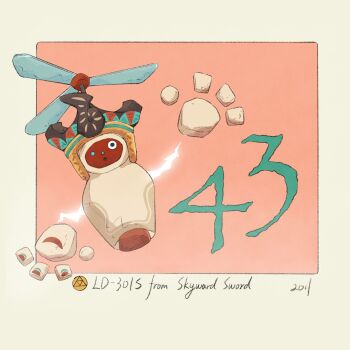 border character_name commentary copyright_name disembodied_hand energy english_commentary highres nintendo no_humans outside_border propeller robot scrapper the_legend_of_zelda the_legend_of_zelda:_skyward_sword triforce yangyaozigo