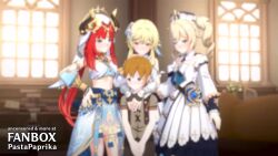 1boy 3d 3girls aftersex age_difference animated audible_internal_cumshot barbara_(genshin_impact) blender_(medium) blonde_hair blue_eyes blush bouncing_breasts breasts breasts_out censored completely_nude cum cum_in_mouth cum_in_pussy day ejaculation fellatio female_masturbation female_pervert female_pov femdom footjob foreskin genshin_impact grabbing_another&#039;s_breast groping group_sex hair_ornament handjob heavy_breathing height_difference hetero highres holding hug indoors jiggle kiss kissing_penis lewdheart licking licking_penis lumine_(genshin_impact) lying magicalmysticva_(artist) masturbation medium_breasts milking_handjob missionary mosaic_censoring multiple_girls nilou_(genshin_impact) nipples nude on_back on_bed on_lap onee-shota opennsfwsp oral orgasm pale_skin pastapaprika penis penis_grab penis_milking pervert photo_(object) pov rainva red_hair sex sex_from_behind short_hair shota shy sitting size_difference sound surrounded swallowing tagme teamwork_(sexual) testicles timmie_(genshin_impact) tongue tongue_out twintails vaginal video video_game