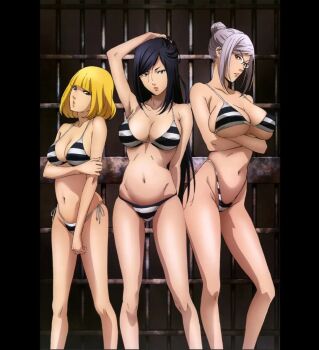 Rule 34 | bikini, kurihara mari (prison school), midorikawa hana, non-web source, prison school, shiraki meiko, swimsuit, tagme