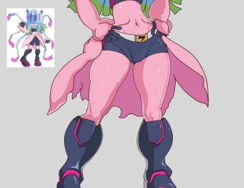 dan_de_lion digimon digimon_(creature) highres jellyfish_girl monster_girl tentacle_hair tentacles teslajellymon