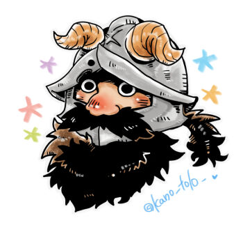 1boy beard blush cropped_head dungeon_meshi dwarf facial_hair fake_horns happy_aura helmet horned_helmet horns kano_(kano_to10) long_beard looking_ahead male_focus mustache senshi_(dungeon_meshi) solo star_(symbol) star_symbol_background thick_mustache very_long_beard