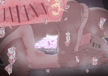 1boy 1girl bar_censor blush censored closed_eyes commission completely_nude cross-section cum cum_in_pussy ejaculation faceless faceless_male french_kiss from_side hair_ornament hairclip heart hetero highres indoors internal_cumshot juxtaposition kiss loli lying missionary nose_blush nude on_back penis pixiv_commission player193 profile pussy_juice sex spoken_heart stomach_bulge sunna_(zenless_zone_zero) sweat television vaginal zenless_zone_zero