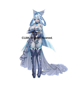 Rule 34 | 1girl, blush, breasts, breasts out, chikubushima isana, cleavage cutout, clothing cutout, colored skin, copyright name, covering breasts, covering privates, curvy, elbow gloves, embarrassed, full body, gloves, hair ribbon, highleg, highleg leotard, huge breasts, impossible clothes, impossible leotard, leotard, lilith-soft, long hair, looking at viewer, nipples, open mouth, puffy nipples, pussy juice, revealing clothes, ribbon, shiny skin, simple background, solo, sweat, taimanin (series), taimanin rpgx, wide hips