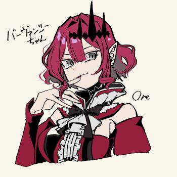 1girl alternate_hairstyle baobhan_sith_(fate) baobhan_sith_(second_ascension)_(fate) bare_shoulders commentary_request curly_hair earrings fate/grand_order fate_(series) goma1021 grey_eyes highres jewelry looking_at_viewer pink_hair pointy_ears short_hair sidelocks smile solo tiara