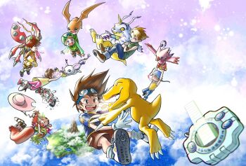 Rule 34 | 3girls, 5boys, agumon, bird, bug, cat, crests (digimon), digimon, digimon (creature), digimon adventure, gabumon, glasses, gomamon, highres, ishida yamato, izumi koshiro, kido jo, multiple boys, multiple girls, palmon, patamon, piyomon, reptile, tachikawa mimi, tailmon, takaishi takeru, takenouchi sora, tentomon, wings, yagami hikari, yagami taichi