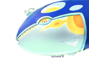 alpha_transparency colored_sclera commentary_request gen_3_pokemon gen_4_pokemon happy kyogre legendary_pokemon looking_at_viewer manaphy miyabi_drops_kan mythical_pokemon nintendo no_humans pokemon pokemon_(creature) primal_kyogre sharp_teeth simple_background teeth white_background yellow_eyes yellow_sclera