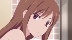 1boy 1girl animated anime_screenshot apron ass ayane_shirakawa bed black_hair breast_sucking breasts brother_and_sister brown_eyes brown_hair cleavage completely_nude incest kiss kotone_shirakawa large_breasts long_hair naked_apron nipples nude oral overflow_(anime) overflow_(anime) school_uniform sex short_hair siblings skirt smile sound standing studio_hokiboshi swimsuit uncensored video