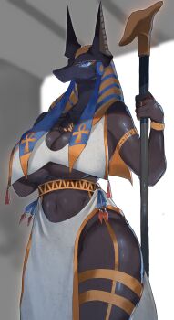 1girl breasts dougaku_(passionpit777) egyptian_mythology furry furry_female highres large_breasts navel tagme wide_hips