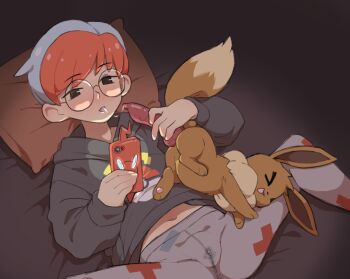 &gt;_&lt; 1boy 1girl animal_penis bestiality blue_hair brown_fur cellphone dog_penis eevee fellatio gen_1_pokemon gen_4_pokemon glasses grey_pantyhose gummuru happy hetero knotted_penis loli multicolored_hair navel nintendo oral pantyhose penis penny_(pokemon) phone poke_ball_print pokemon pokemon_(creature) pokemon_sv pokephilia print_pantyhose pussy_juice pussy_juice_stain red_hair rotom rotom_phone round_eyewear saliva saliva_trail short_hair smartphone spread_legs tagme tail