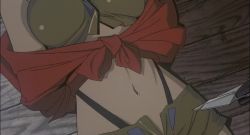 1990s_(style) 1boy 1girl animated arms_behind_back assisted_exposure at_knifepoint bare_shoulders bdsm black_hair bondage bouncing_breasts bound bound_arms bound_torso breasts buttons cleavage collarbone cowboy_bebop crop_top cutting cutting_clothes domination faye_valentine floor folding_knife forced green_eyes halterneck hetero highres hip_focus holding holding_knife holding_weapon indoors jacket jiggle knife large_breasts lips lipstick looking_at_another lying makeup messy_hair midriff mute navel no_bra on_back on_floor open_clothes open_mouth open_shirt out_of_frame parted_lips purple_hair red_jacket red_lips restrained retro_artstyle shirt short_hair short_shorts shorts sleeveless solo_focus submission sunrise_(company) suspenders switchblade talking third-party_edit threatening undressing video vincent_volaju weapon wooden_floor yellow_shirt yellow_shorts