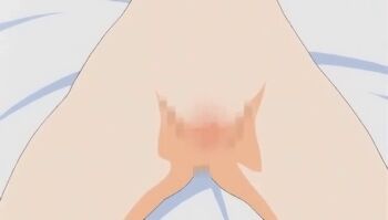 1girl animated animated_gif anime_screenshot bed bed_sheet blonde_hair blue_eyes blush breasts censored completely_nude english_text female_focus kawamura_reo long_hair lying mosaic_censoring navel nipples nude on_back on_bed pussy small_breasts solo sono_hanabira_ni_kuchizuke_wo subtitled yuri