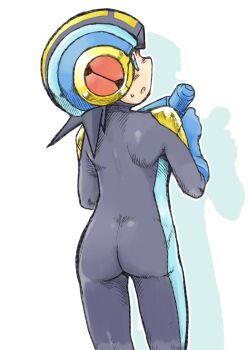 1boy ass bodysuit highres kirimoro mega_man_(series) mega_man_battle_network megaman.exe